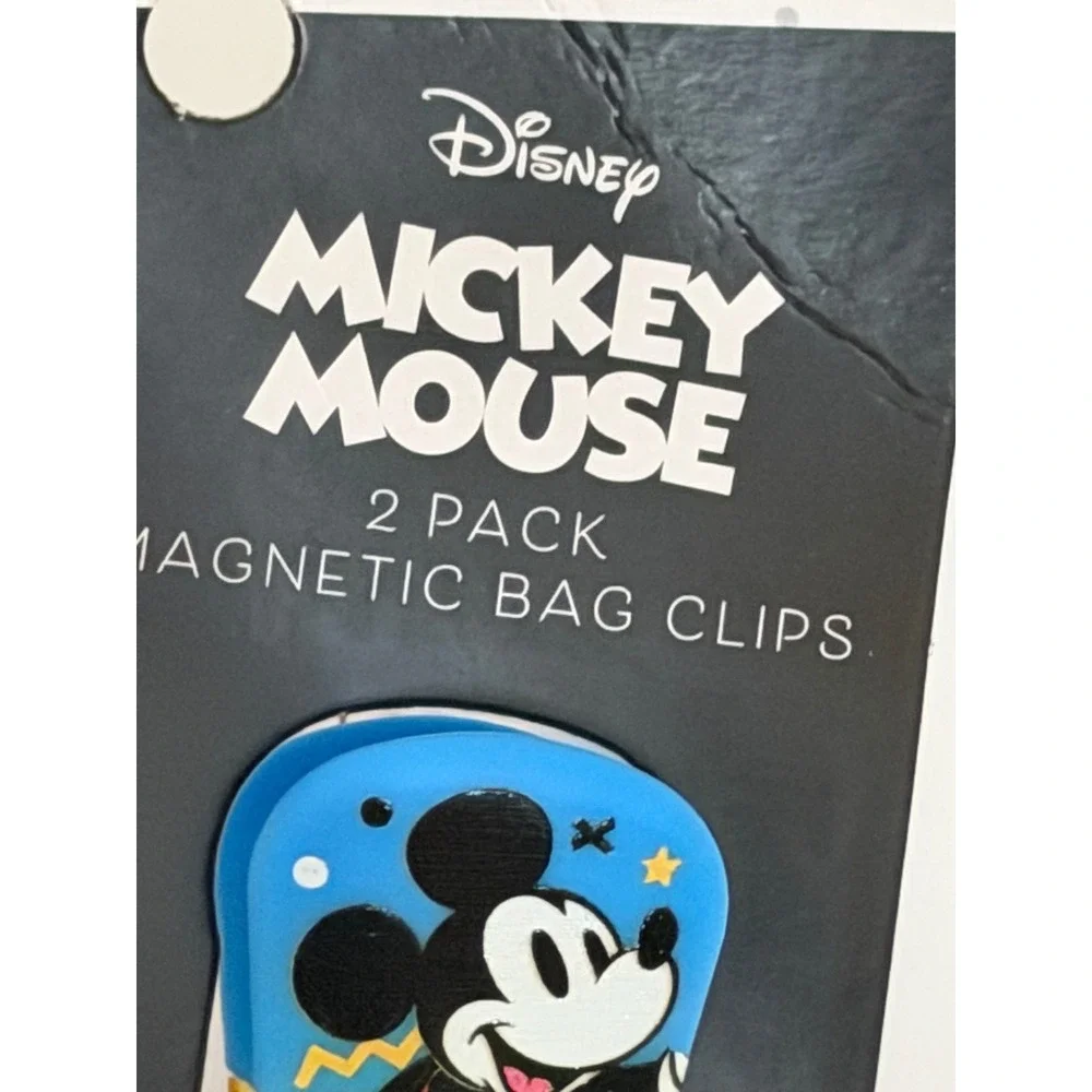 Disney Mickey Mouse 2 Pack Magnetic Bag Clips Blue Yellow Best Brands NEW